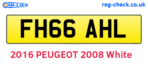 FH66AHL are the vehicle registration plates.
