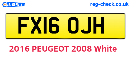 FX16OJH are the vehicle registration plates.