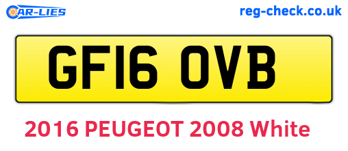 GF16OVB are the vehicle registration plates.