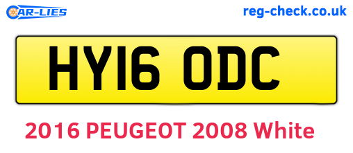 HY16ODC are the vehicle registration plates.