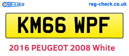 KM66WPF are the vehicle registration plates.