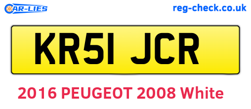KR51JCR are the vehicle registration plates.