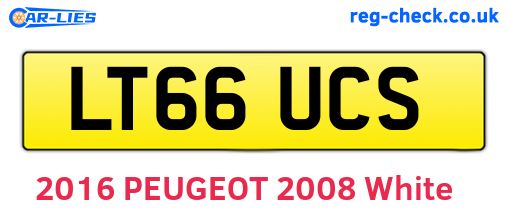 LT66UCS are the vehicle registration plates.