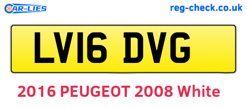 LV16DVG are the vehicle registration plates.