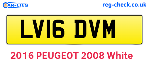 LV16DVM are the vehicle registration plates.