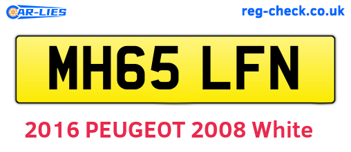 MH65LFN are the vehicle registration plates.