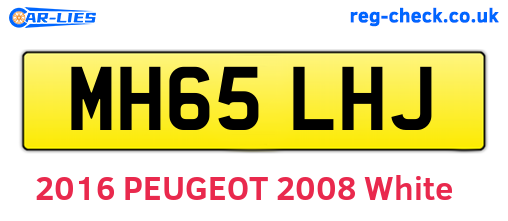MH65LHJ are the vehicle registration plates.