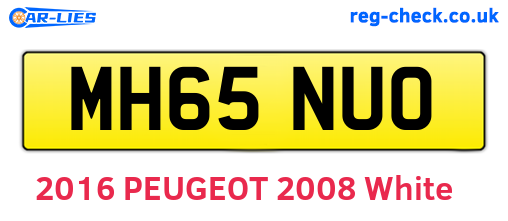 MH65NUO are the vehicle registration plates.