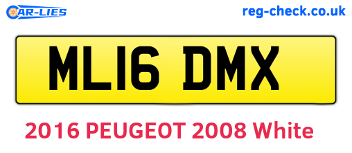 ML16DMX are the vehicle registration plates.