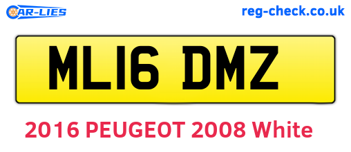 ML16DMZ are the vehicle registration plates.