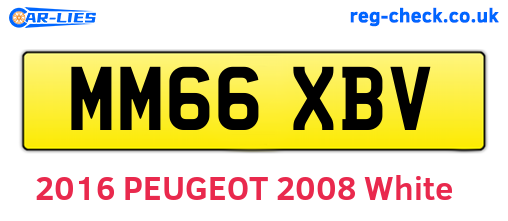 MM66XBV are the vehicle registration plates.