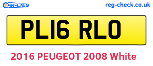 PL16RLO are the vehicle registration plates.