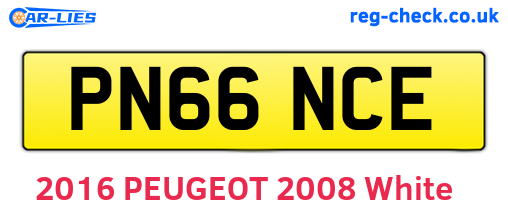 PN66NCE are the vehicle registration plates.