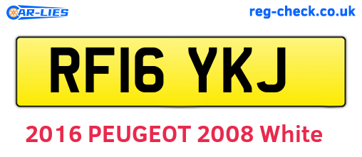 RF16YKJ are the vehicle registration plates.