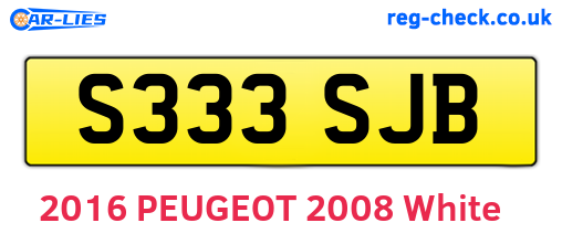 S333SJB are the vehicle registration plates.
