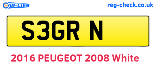 S3GRN are the vehicle registration plates.