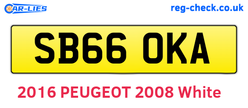 SB66OKA are the vehicle registration plates.