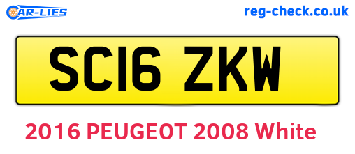SC16ZKW are the vehicle registration plates.
