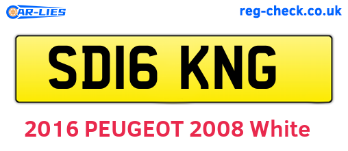 SD16KNG are the vehicle registration plates.