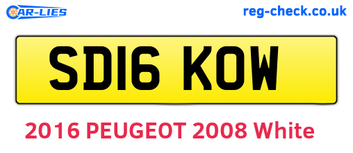 SD16KOW are the vehicle registration plates.
