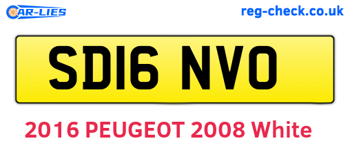 SD16NVO are the vehicle registration plates.