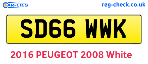 SD66WWK are the vehicle registration plates.