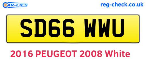 SD66WWU are the vehicle registration plates.