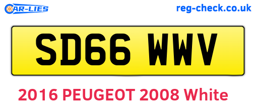 SD66WWV are the vehicle registration plates.