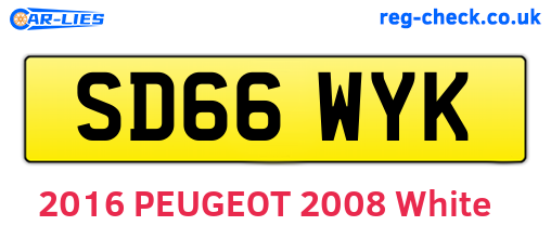 SD66WYK are the vehicle registration plates.
