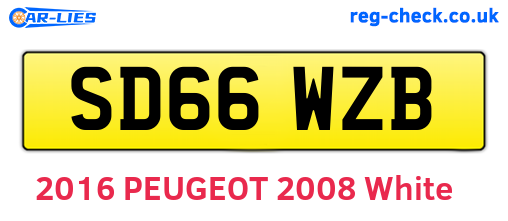 SD66WZB are the vehicle registration plates.