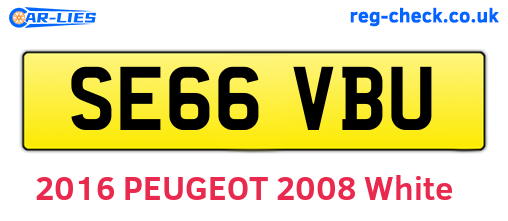 SE66VBU are the vehicle registration plates.