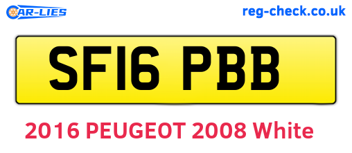 SF16PBB are the vehicle registration plates.