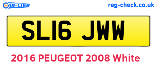 SL16JWW are the vehicle registration plates.