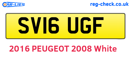 SV16UGF are the vehicle registration plates.