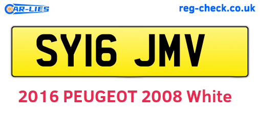 SY16JMV are the vehicle registration plates.