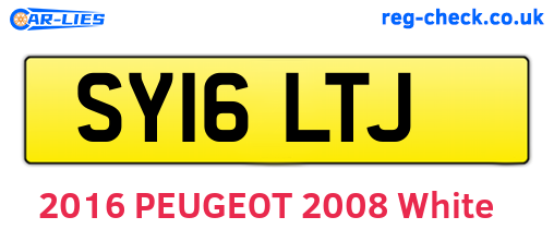 SY16LTJ are the vehicle registration plates.