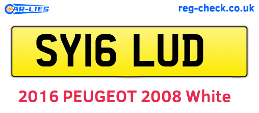 SY16LUD are the vehicle registration plates.