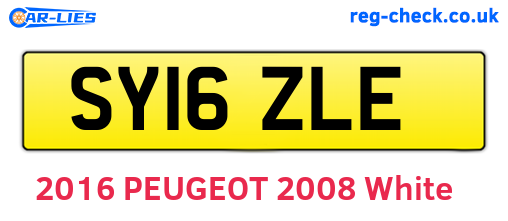 SY16ZLE are the vehicle registration plates.