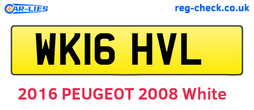 WK16HVL are the vehicle registration plates.
