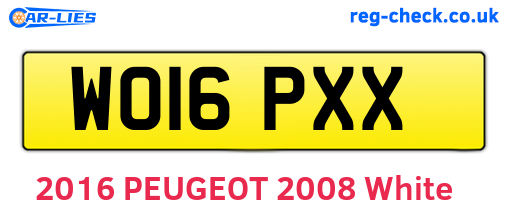 WO16PXX are the vehicle registration plates.
