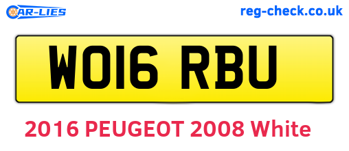 WO16RBU are the vehicle registration plates.
