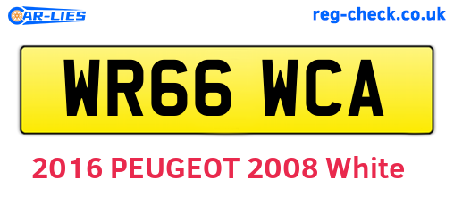 WR66WCA are the vehicle registration plates.