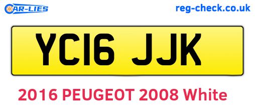 YC16JJK are the vehicle registration plates.