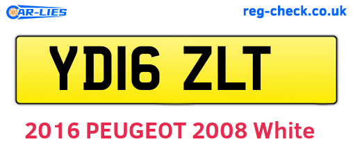 YD16ZLT are the vehicle registration plates.