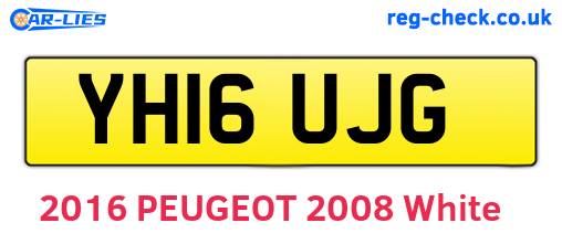YH16UJG are the vehicle registration plates.