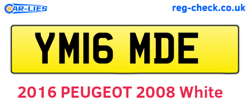 YM16MDE are the vehicle registration plates.