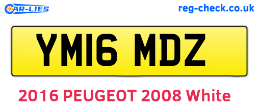 YM16MDZ are the vehicle registration plates.