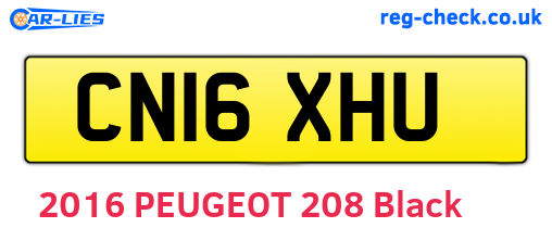 CN16XHU are the vehicle registration plates.