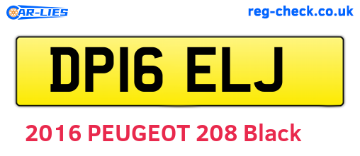 DP16ELJ are the vehicle registration plates.