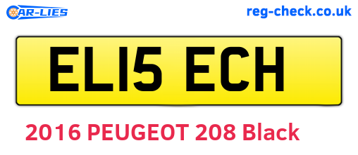 EL15ECH are the vehicle registration plates.